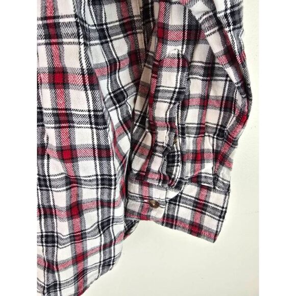 Chaps Plaid XL Long Sleeve Shirt Button Down Red Black - Picture 9 of 9